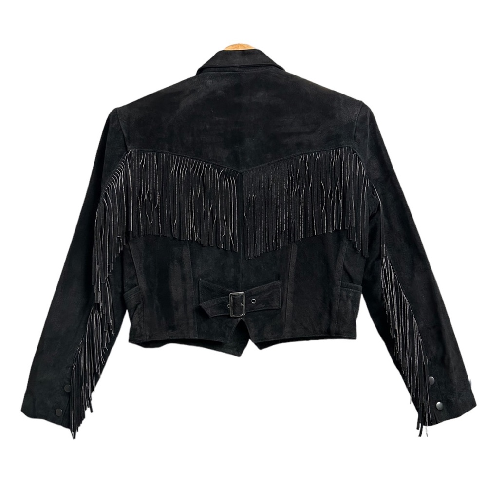 Genuine Suede Fringe Leather Jacket Size Large